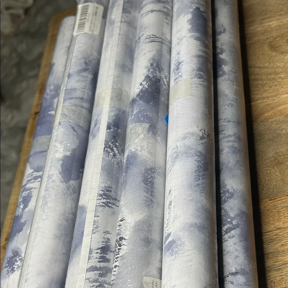 Blue and White abstract Wallpaper Rolls lot of 10 - Picture 4 of 9